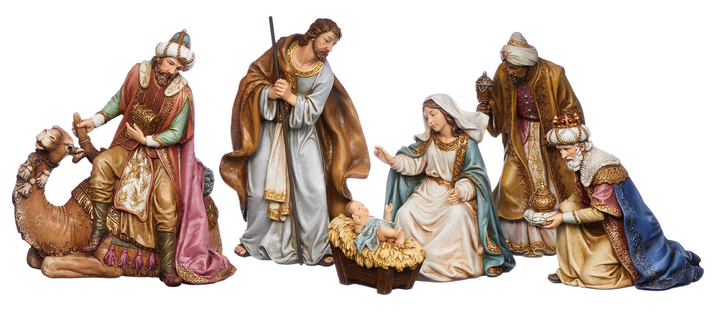 6PC ST 8" NATIVITY WIKING ON