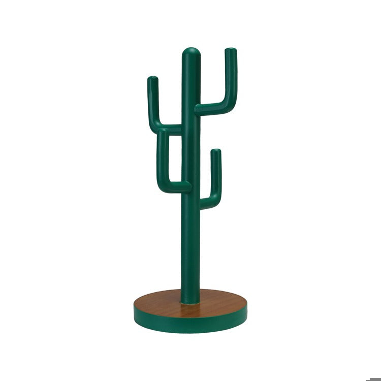 WOOD CACTUS MUG RACK