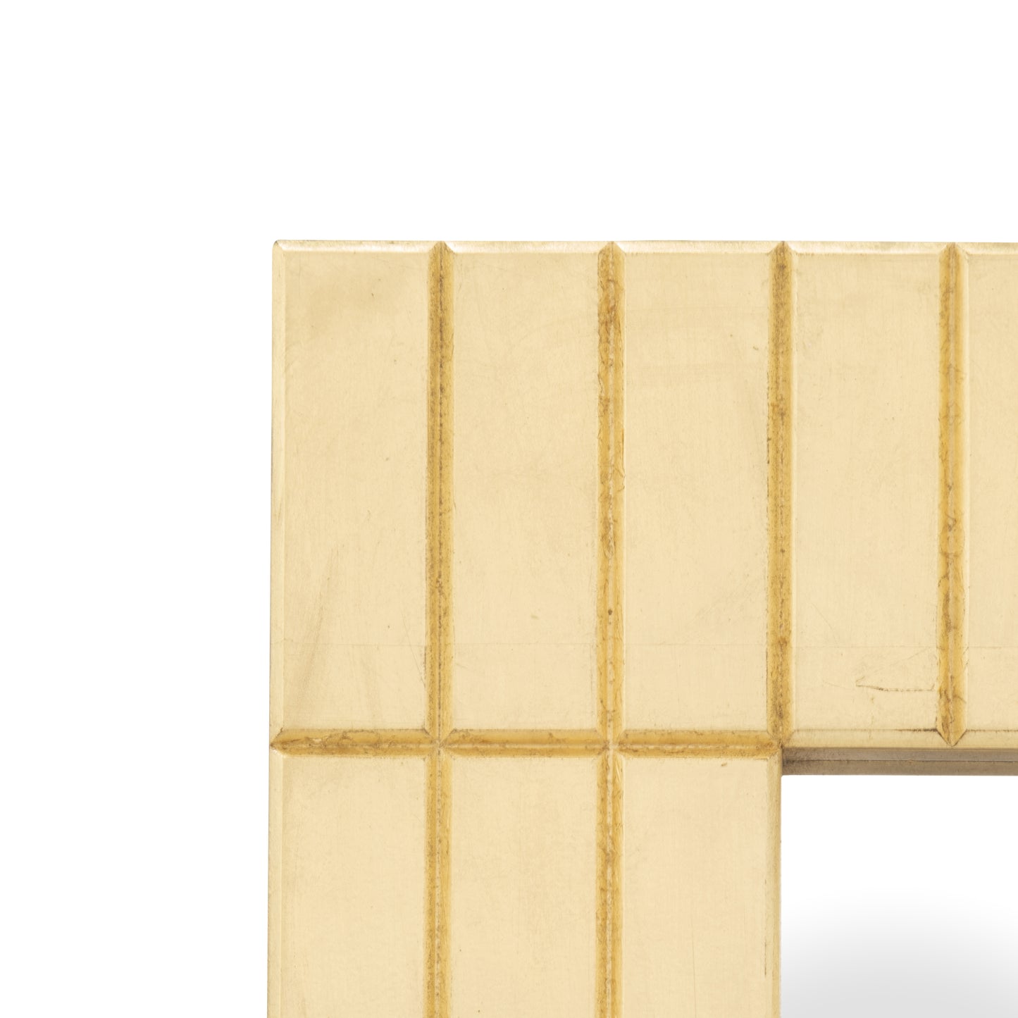RECTANGULAR MIRROR WITH GOLD BARS FRAME 39x87