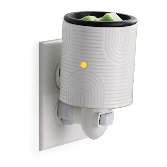 White Arch Deco Flip Dish Pluggable Fragrance Warmer