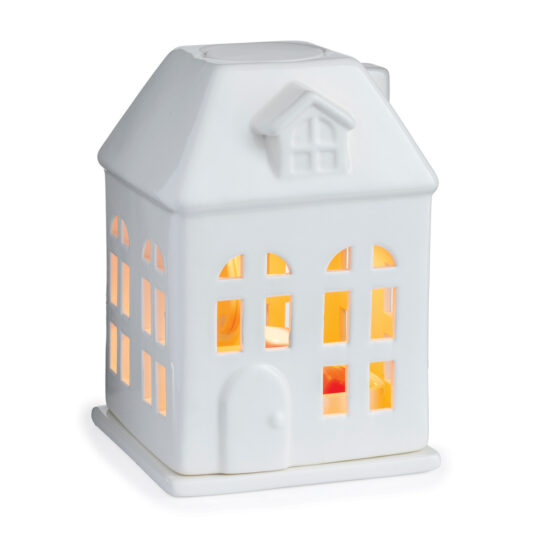 White Porcelain House Canopy Fragrance Warmer