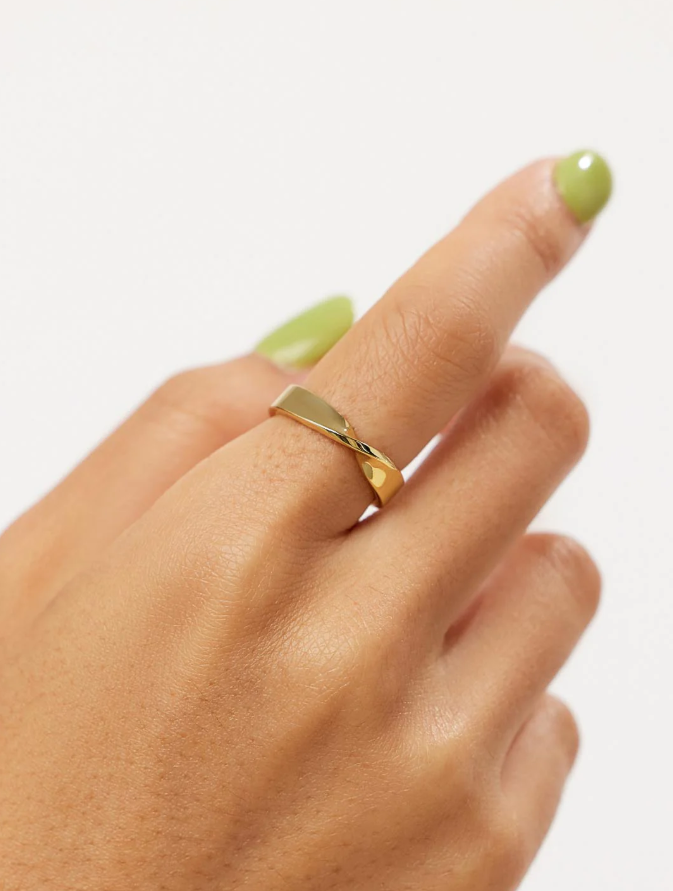 ANA LUISA GOLD BAND RING-ELIORA SIZE 7
