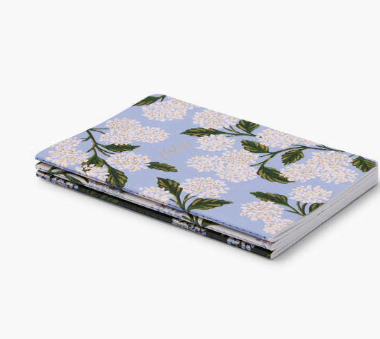 SET OF 3 HYDRANGEA NOTEBOOKS