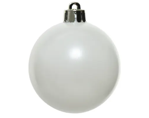 BAUBLES POLYSTYRENE MIX SET OF 4- WHITE