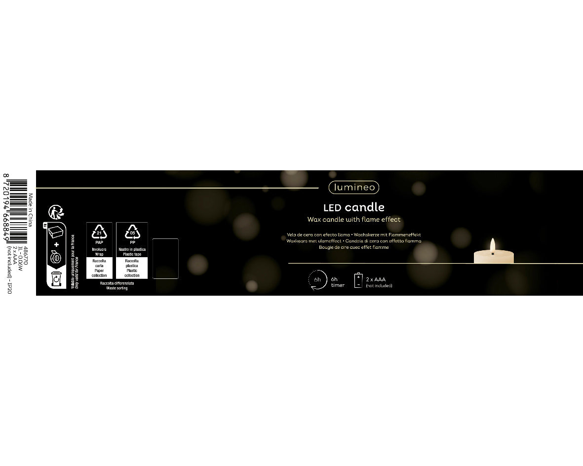 LED WICK CANDLE WAX STEADY INDOOR