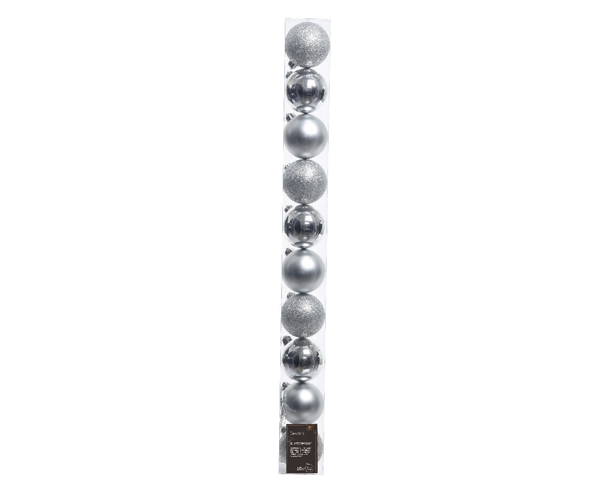 BAUBLES POLY TUBE 10 2.4" SILVER