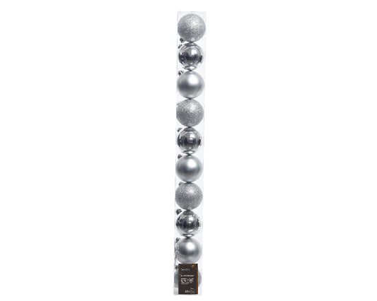 BAUBLES POLY TUBE 10 2.4" SILVER