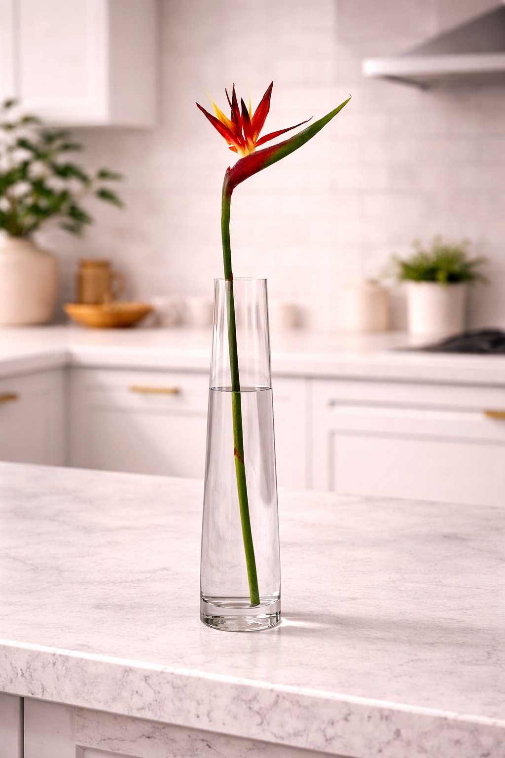 BIRD OF PARADISE SPRAY- RED ORANGE 37''