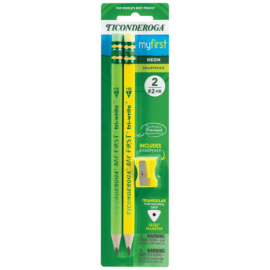 Ticonderoga My 1st Tri-Write Pencils Sharpened - 2 pk