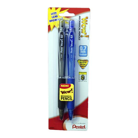 Pentel WOW Mechanical Pencil 0.7mm Set de 2 - Lápices Mecánicos