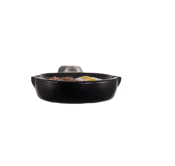 FRYING PAN GLASS ORNAMENT