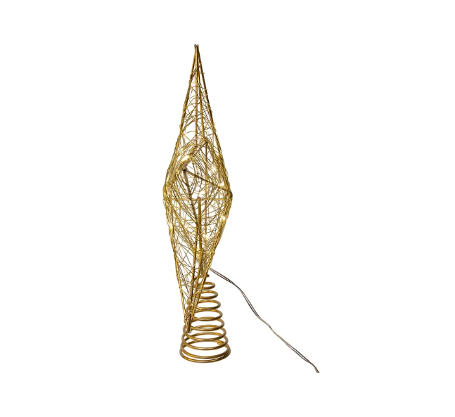 11.8" GOLD LED METAL STAR BATTERY OPERATED