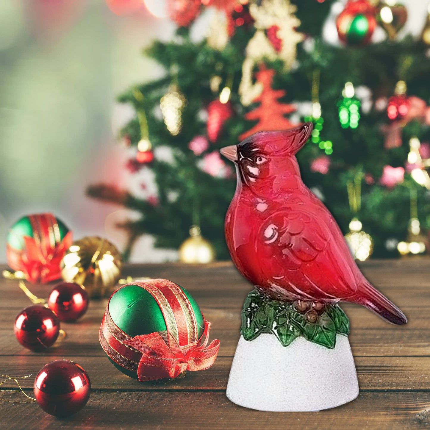3.25H LED CARDINAL GLITTER