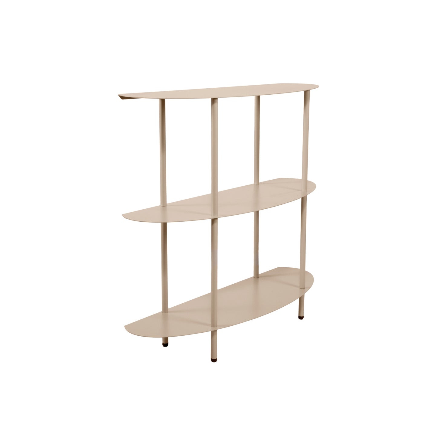 Curved Metal 3-Tier Shelf, Blush Color