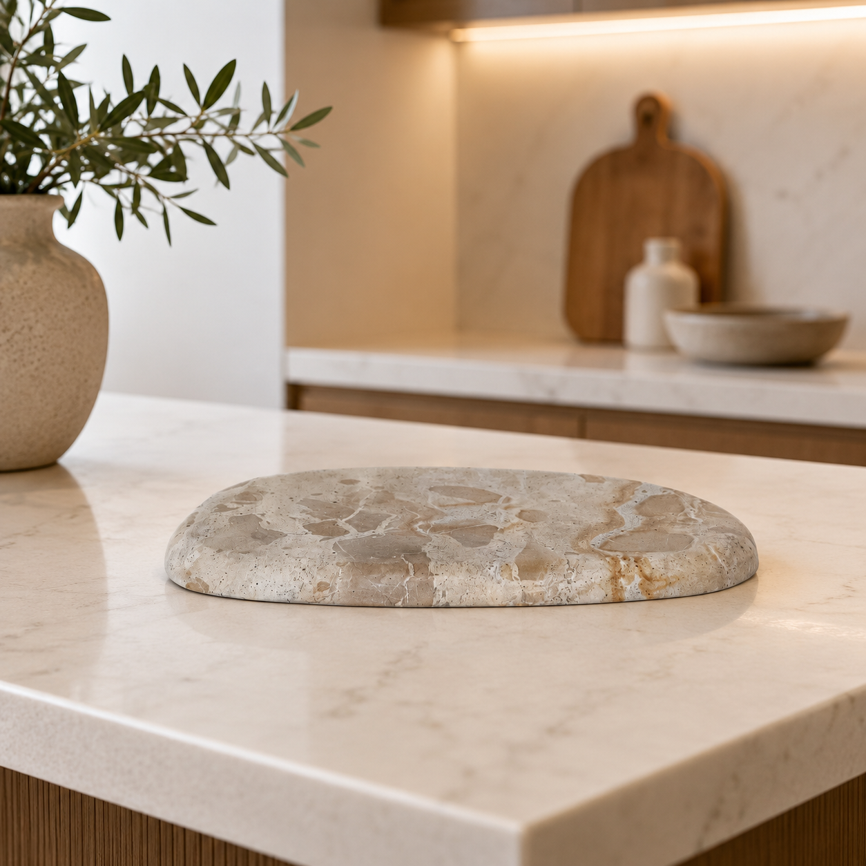 Marble Cheese/Serving Board, Buff Color