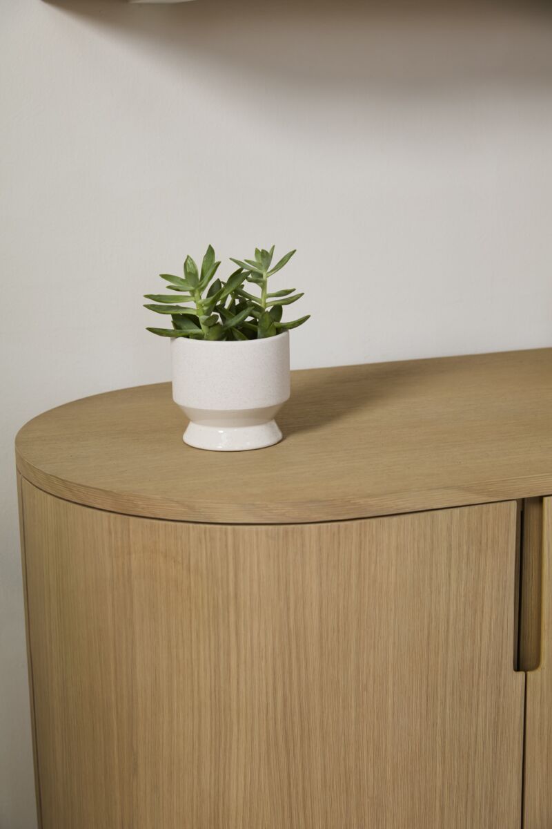 NEUTRAL PASADENA CERAMIC POT OFF-WHITE 4.5"X4.25"