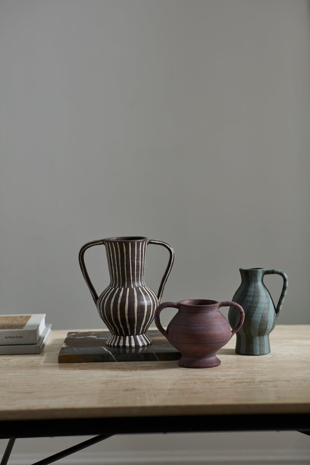RHYSA VASE PURPLE 7.5"