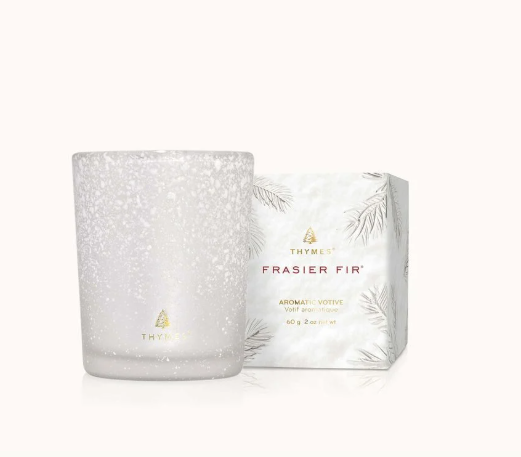 Frasier Fir Flocked Votive Candle 2 oz
