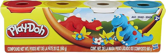 Play-Doh 4 pack - White, Red, Yellow, Teal