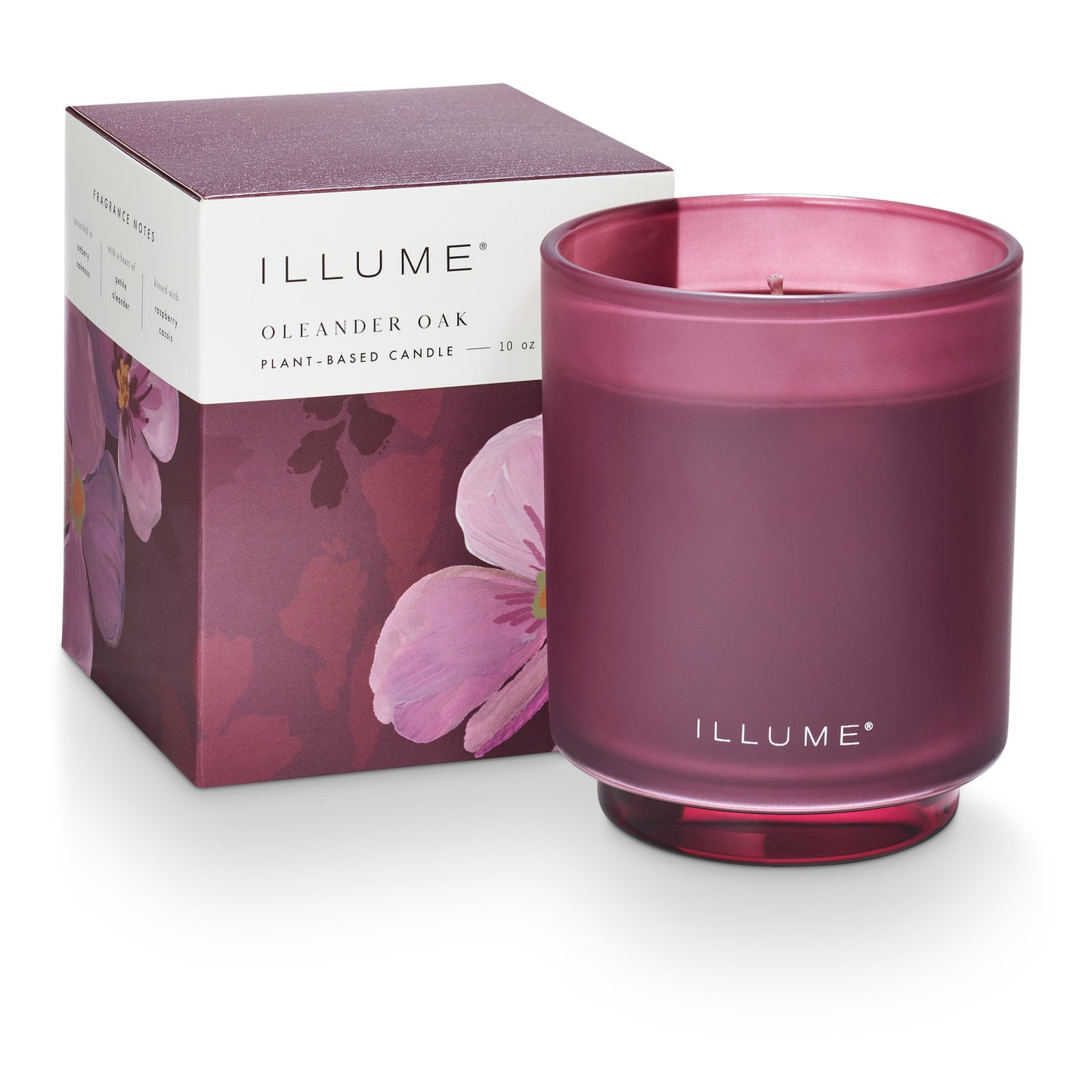 Illume Oleander Oak Glass Candle 10 oz