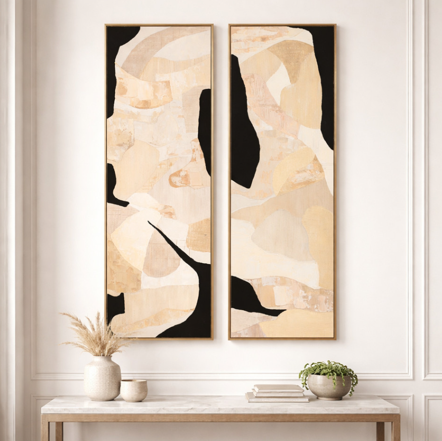 HANDPAINTED WALL ART VALENCIA SET  22''X70''