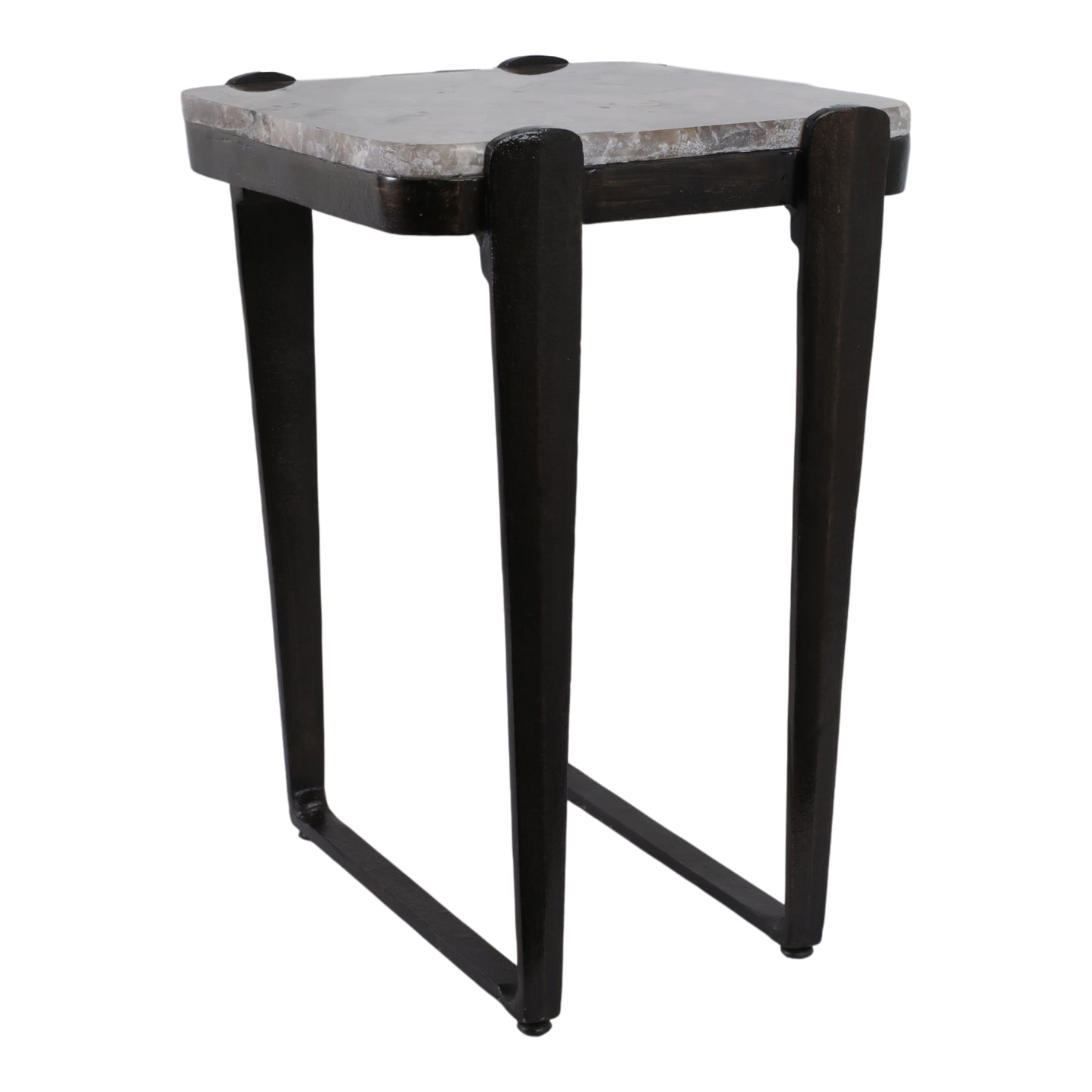 ROLLA SMOKY QUARTZ TOP ACCENT TABLE 24''