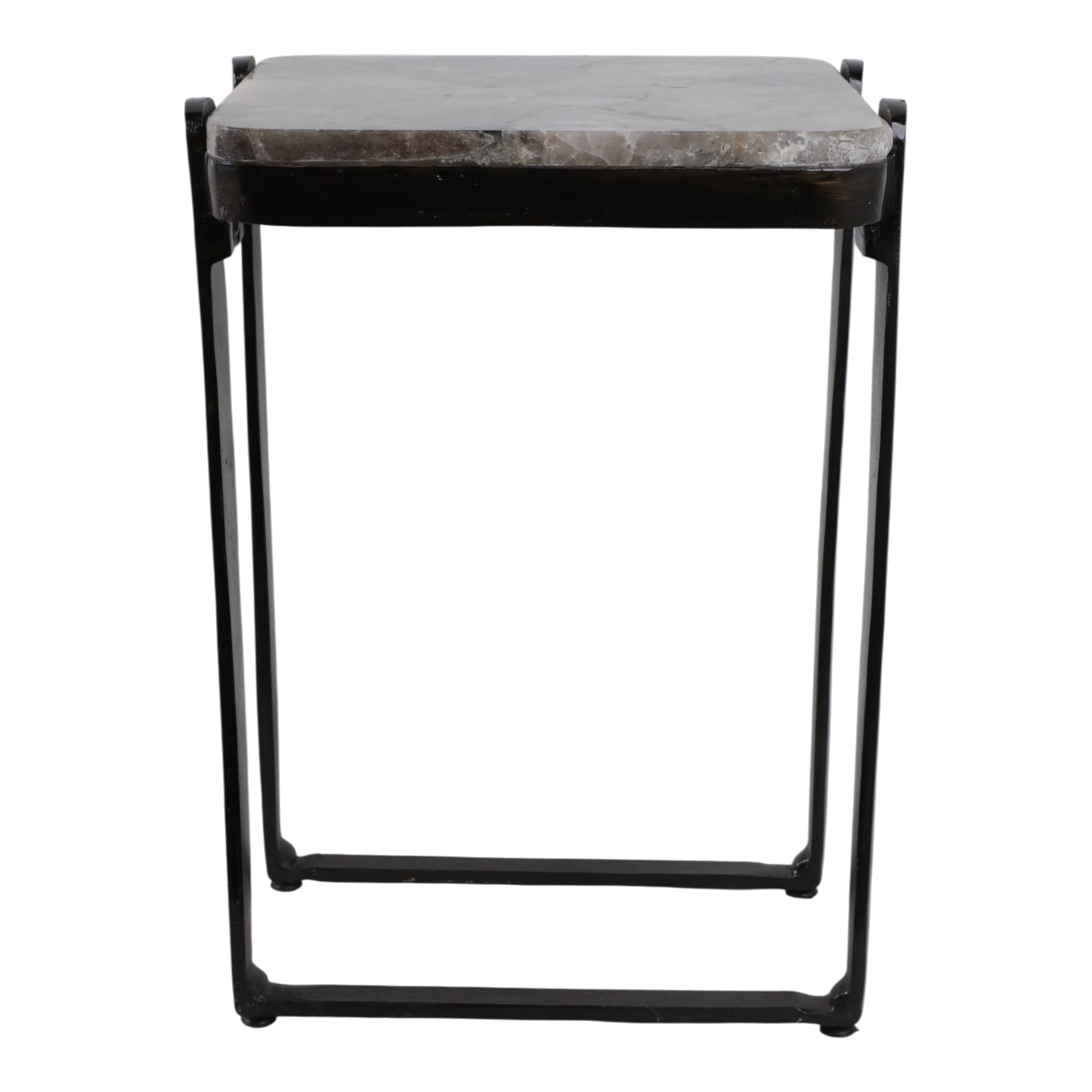ROLLA SMOKY QUARTZ TOP ACCENT TABLE 24''