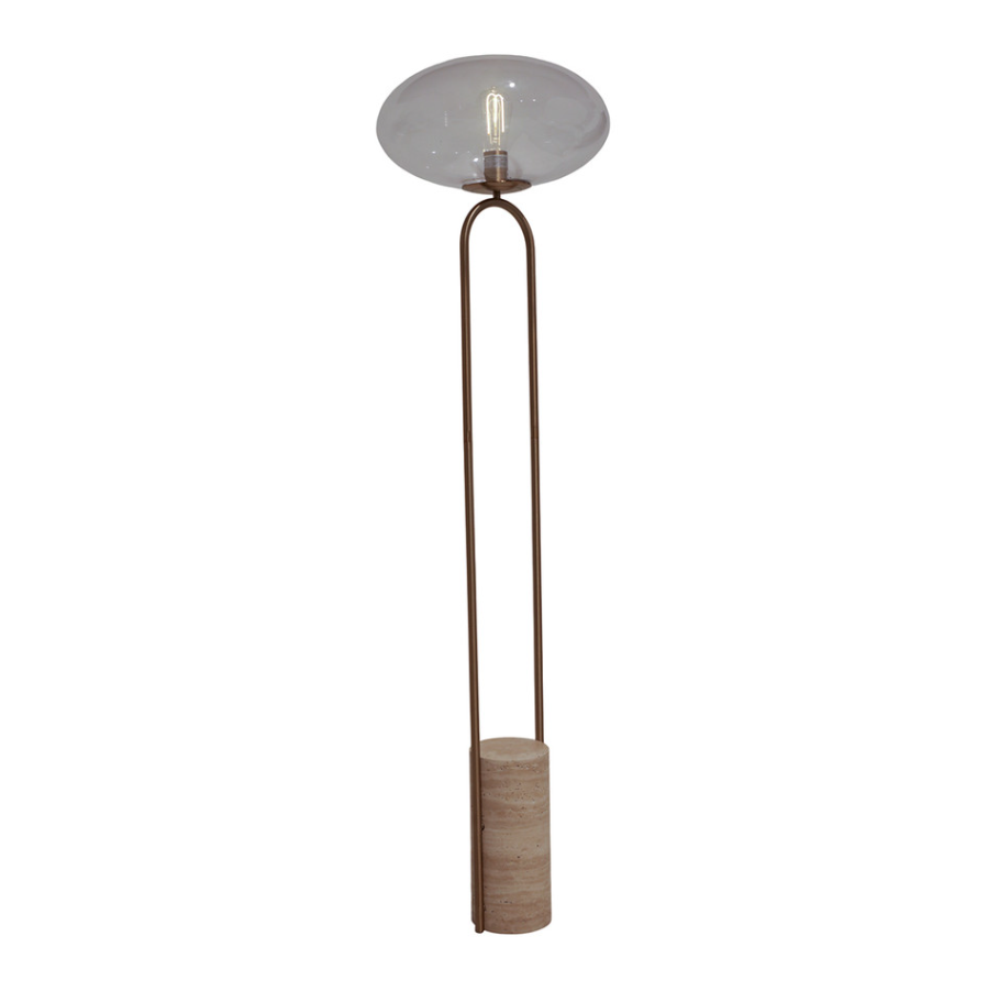 BASE FLOOR LAMP SINCLAIR TRAVERTINE 58''