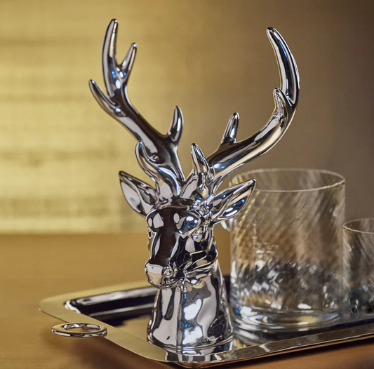 ROCKY MOUNTAIN CERAMIC STAG HEAD -SILVER/MEDIUM