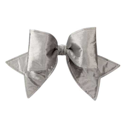 SILVER 24" OUTDOOR VELVET UV BOW
