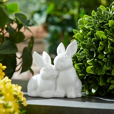 DOUBLE BUNNY 4" CERAMIC