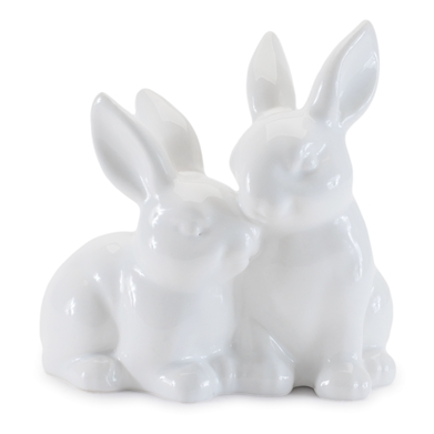 DOUBLE BUNNY 4" CERAMIC