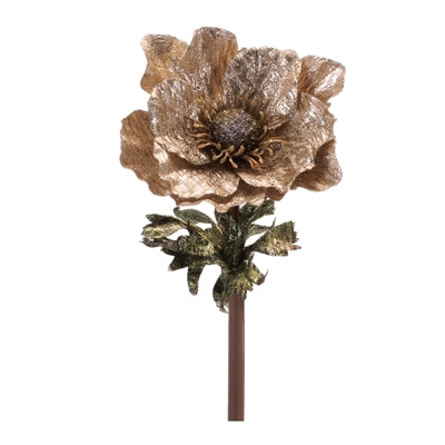 GOLD ANEMONE STEM 17.5" POLYESTER