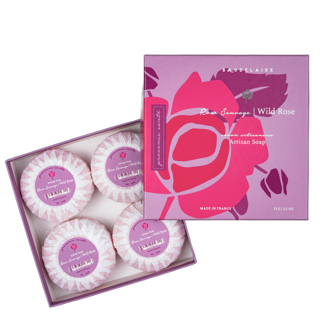 PROVENCE SANTÉ GIFT BOX 4 BAR 2.7 OZ-WILDROSE