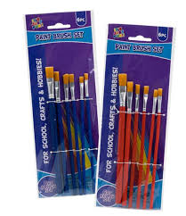 Paint Brush Set Pinceles - 6 ct