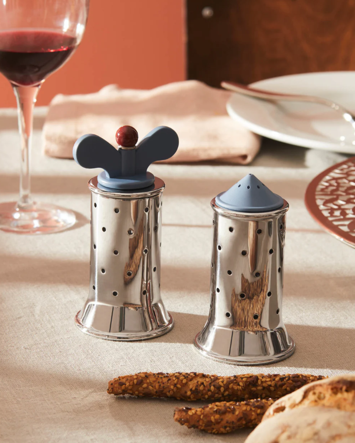 Alessi Salt Castor- Light Blue