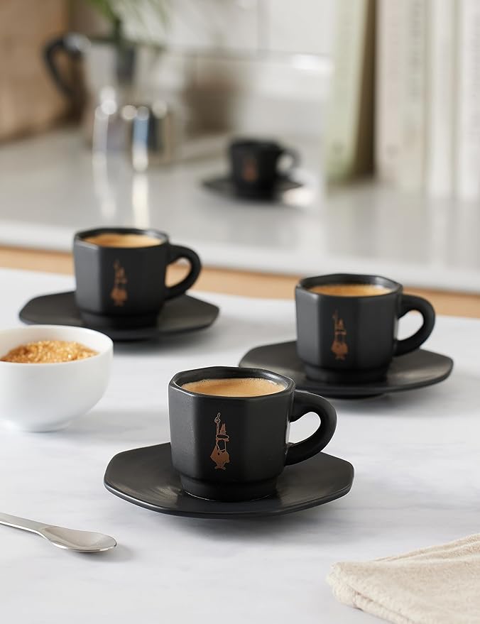SET4 8-FACES CUPS BLACK