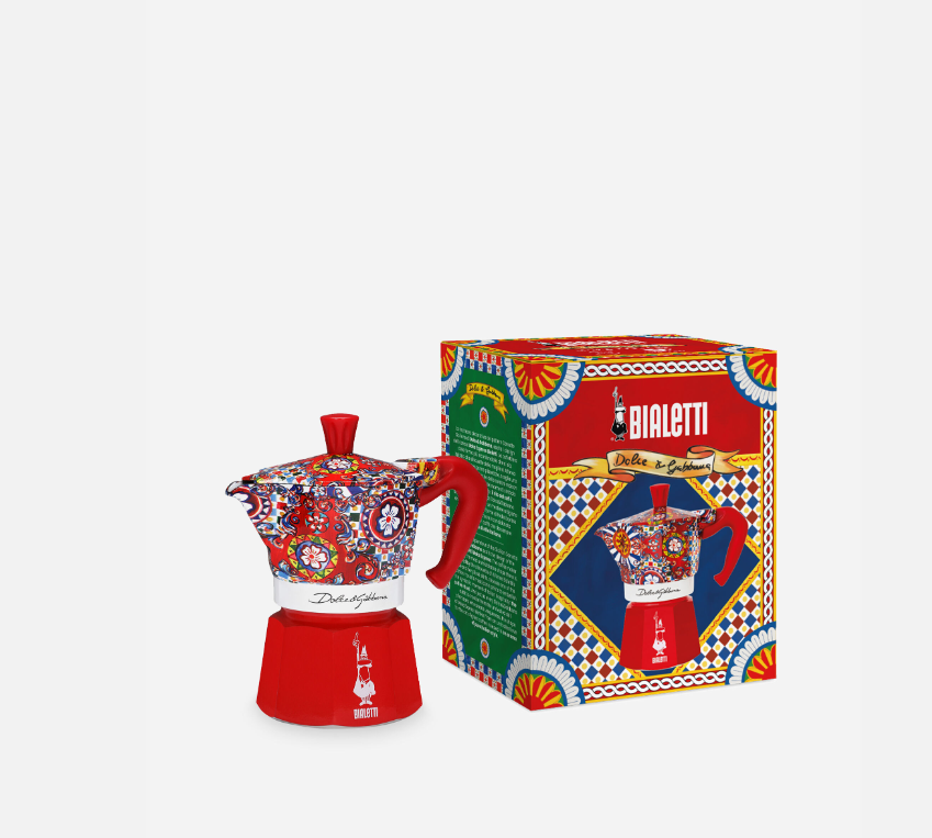 BIALETTI x DOLCE & GABBANA MOKA EXPRESS MEDIUM 3 CUPS- SICILIAN CART