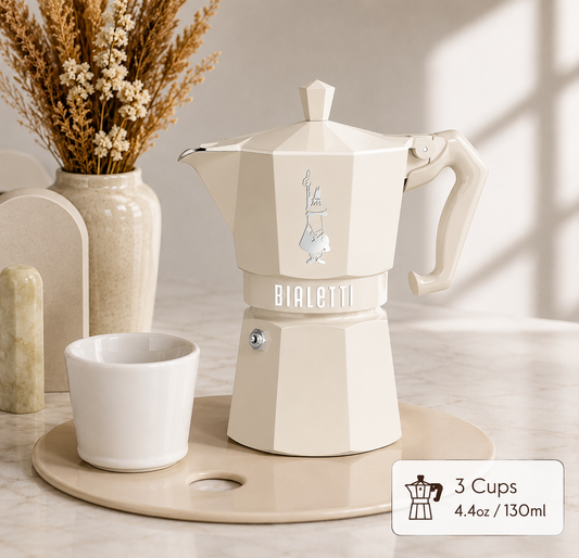 BIALETTI MOKA EXPRESS EXCLUSIVE 6 CUP CREAM