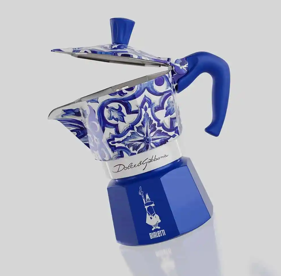 BIALETTI x DOLCE & GABBANA MOKA EXPRESS MEDIUM 3 CUPS- BLUE MEDITERRANEAN