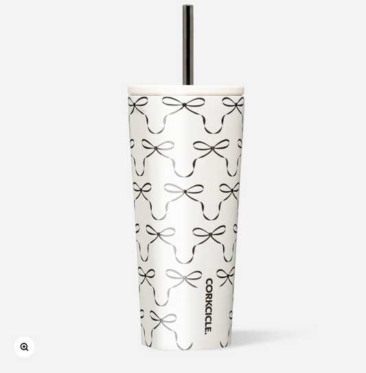 CORKCICLE COLD CUP 24OZ BLACK BOWS