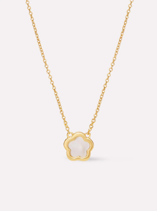 ANA LUISA MOTHER OF PEARL FLOWER NECKLACE-SAYA