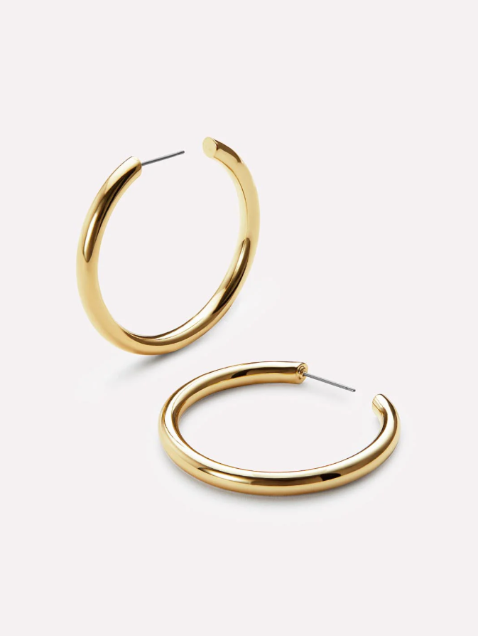 ANA LUISA HOOP EARRINGS- TIA MEDIUM GOLD