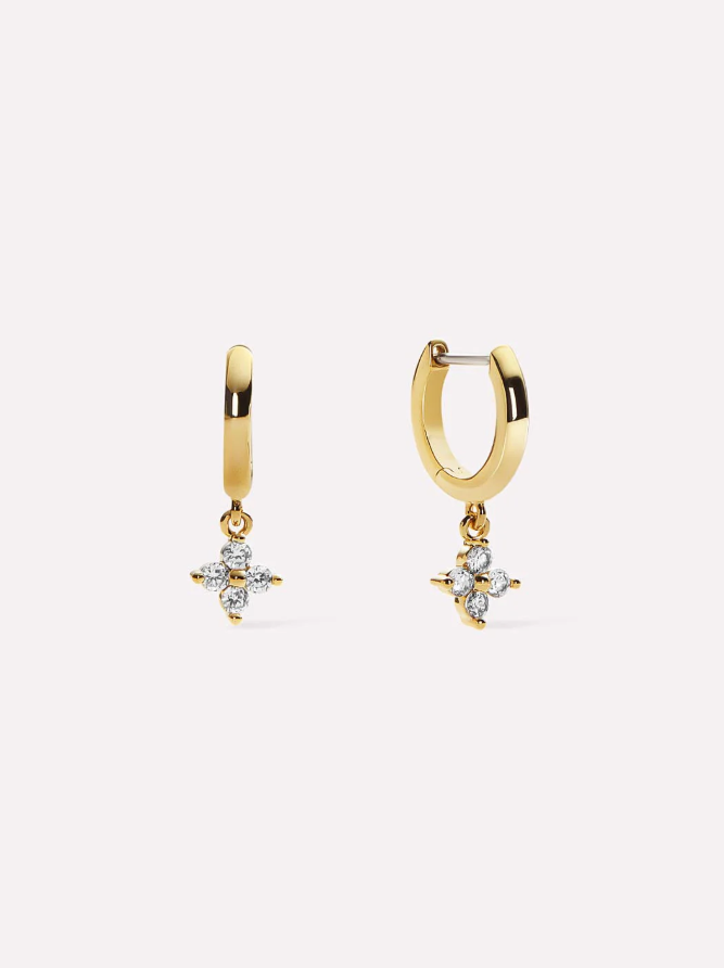 ANA LUISA GOLD HUGGIE HOOP EARRINGS-ANGELA
