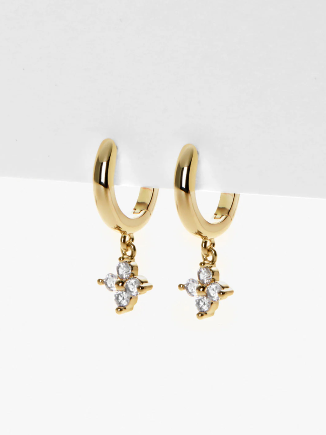 ANA LUISA GOLD HUGGIE HOOP EARRINGS-ANGELA