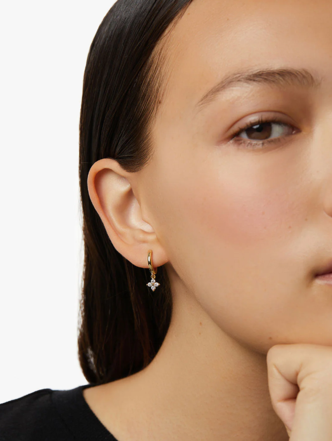 ANA LUISA GOLD HUGGIE HOOP EARRINGS-ANGELA