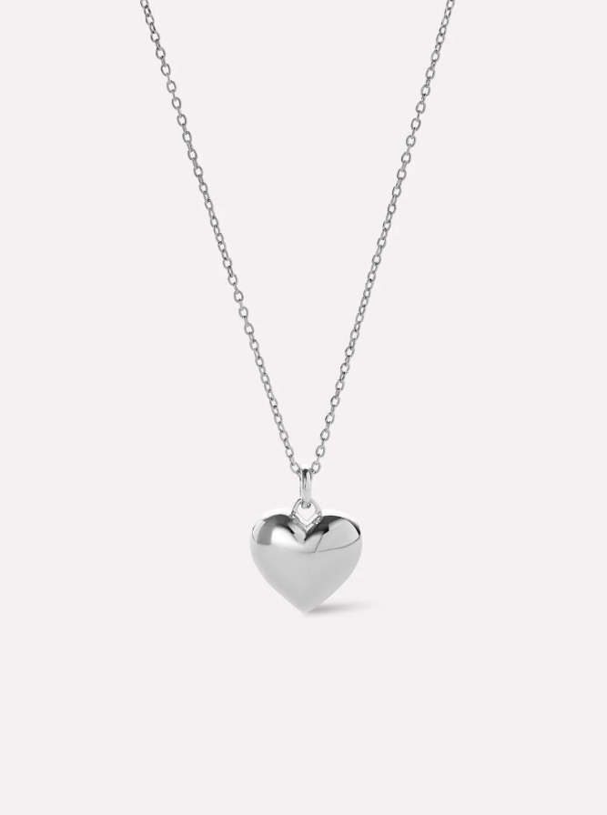 ANA LUISA HEART NECKLACE- LEV SMALL SILVER