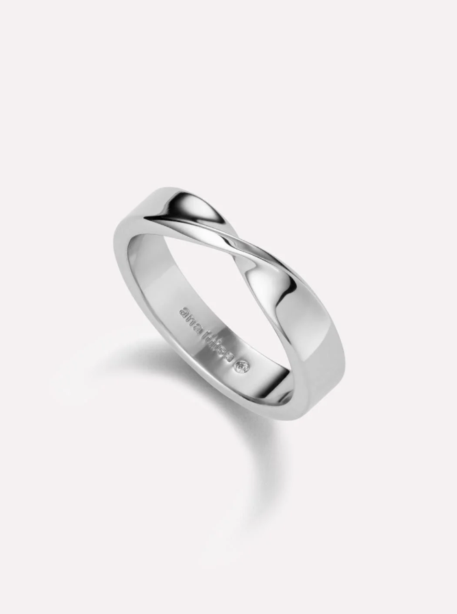 ANA LUISA BAND RING-ELIORA SILVER SIZE 7