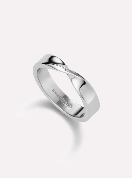 ANA LUISA BAND RING-ELIORA SILVER SIZE 7