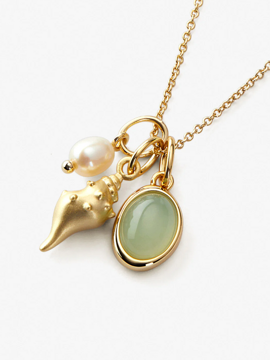 ANA LUISA GOLD CHARM NECKLACE- OCEAN